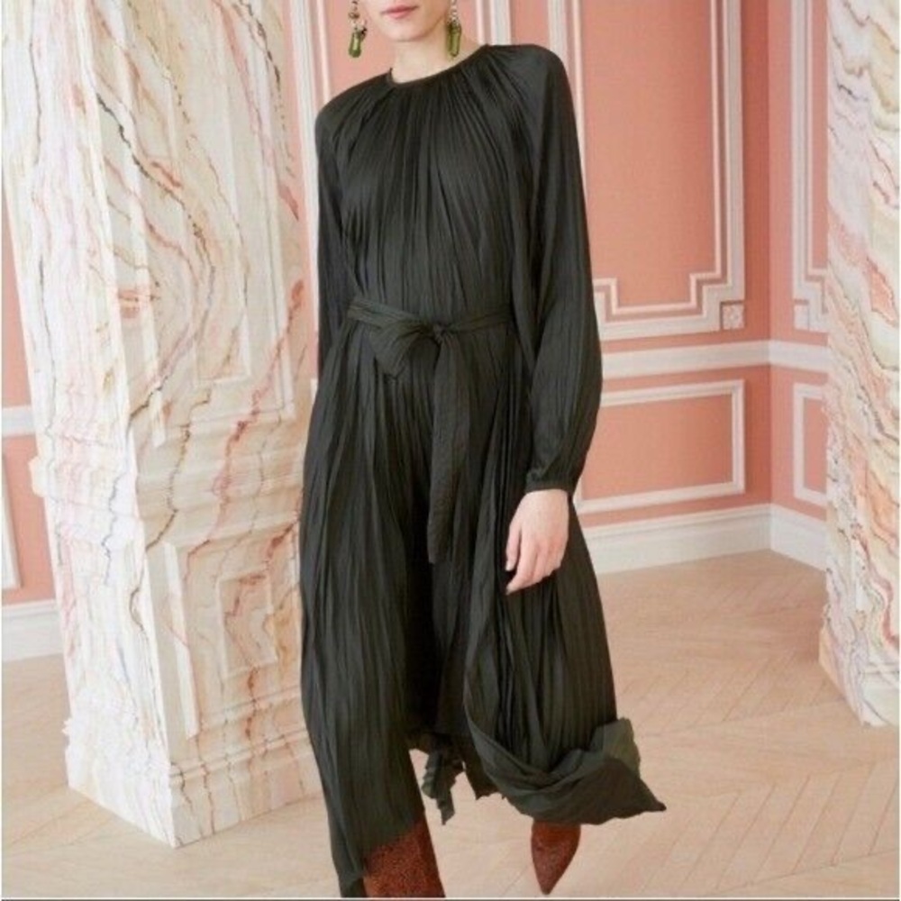 Ulla Johnson Yalena Dress in forest green